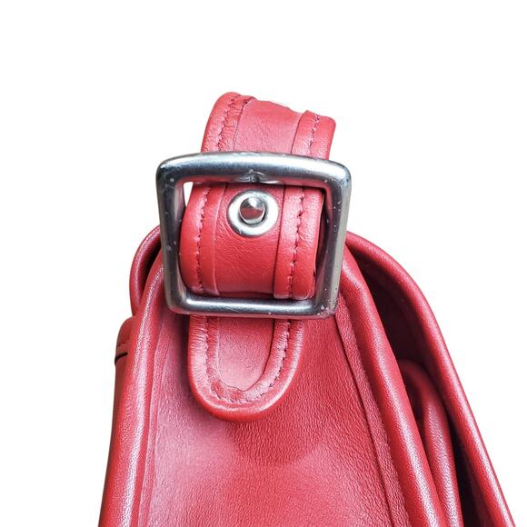 Vintage Coach Red Rambler's Legacy Crossbody Shoulder Bag - 9061 - Picture 12 of 15